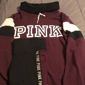 Pink Size Med Fleece Hoodie & Size Small Legging